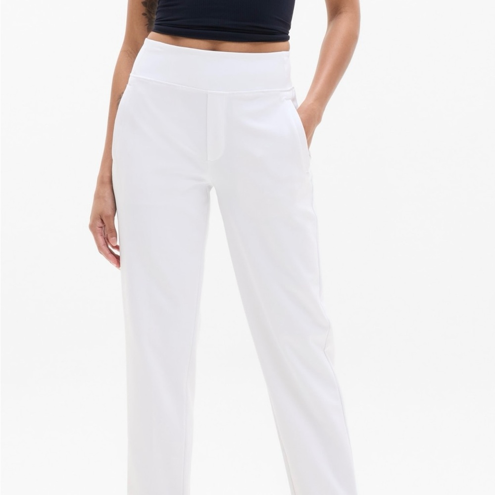 Athleta Endless High Rise Pant- White - Size 8